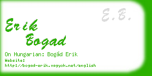erik bogad business card